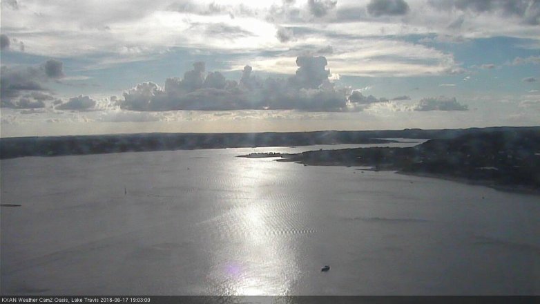Lake Travis webcam, June 17, 2018 6:05 PM CT