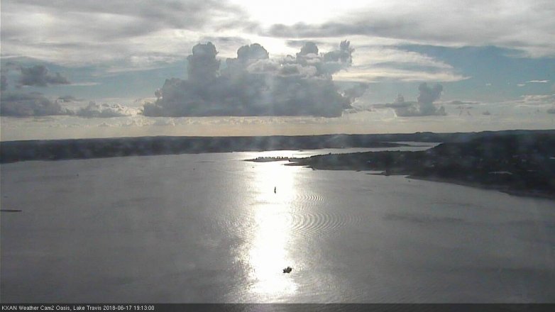 Lake Travis webcam, June 17, 2018 6:15 PM CT