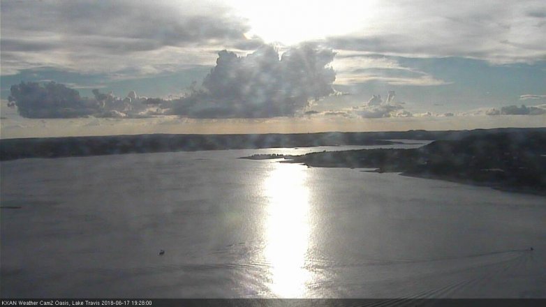 Lake Travis webcam, June 17, 2018 6:30 PM CT