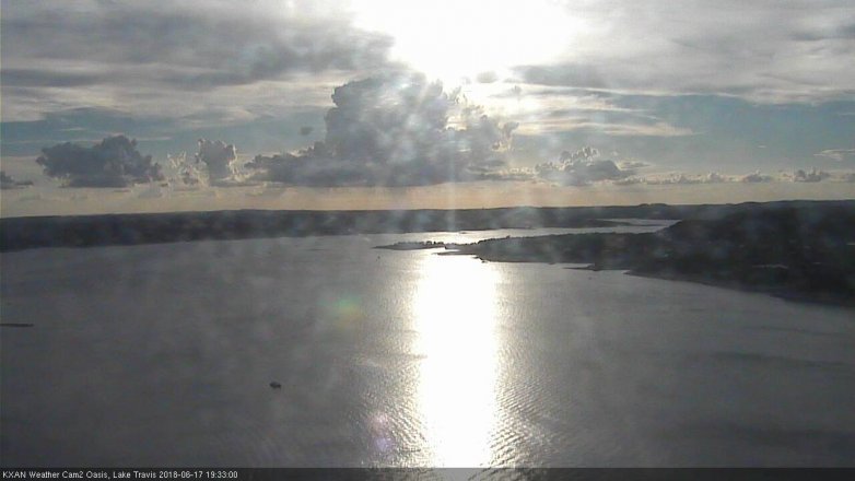 Lake Travis webcam, June 17, 2018 6:35 PM CT