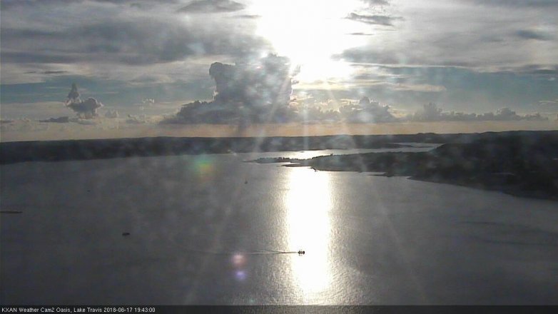 Lake Travis webcam, June 17, 2018 6:45 PM CT