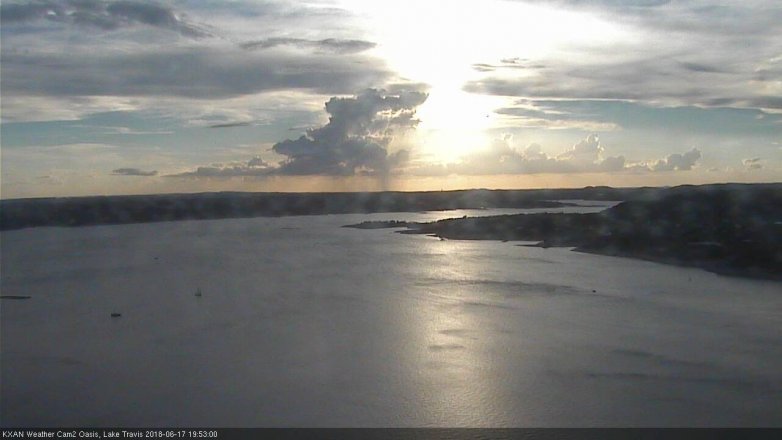 Lake Travis webcam, June 17, 2018 6:55 PM CT