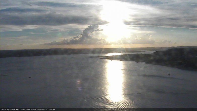 Lake Travis webcam, June 17, 2018 7:00 PM CT