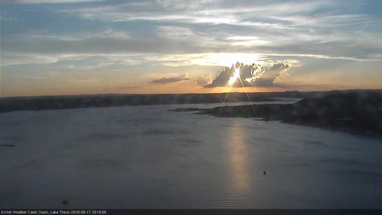 Lake Travis webcam, June 17, 2018 7:20 PM CT
