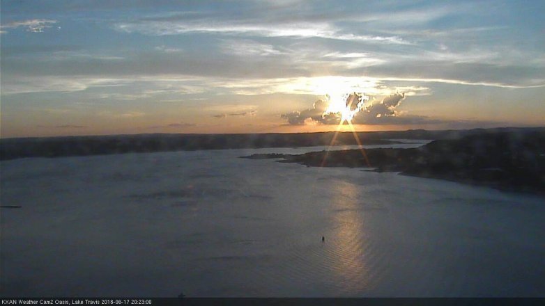 Lake Travis webcam, June 17, 2018 7:25 PM CT