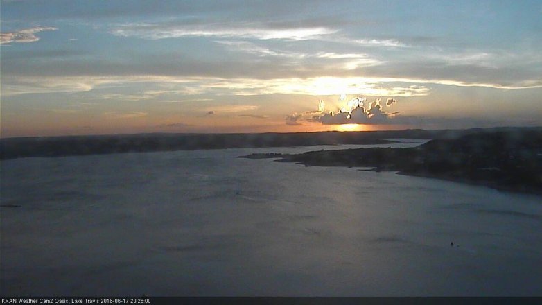 Lake Travis webcam, June 17, 2018 7:30 PM CT