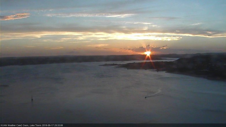 Lake Travis webcam, June 17, 2018 7:35 PM CT