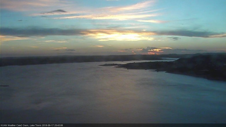 Lake Travis webcam, June 17, 2018 7:45 PM CT