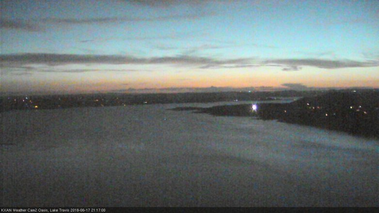 Lake Travis webcam, June 17, 2018 8:20 PM CT