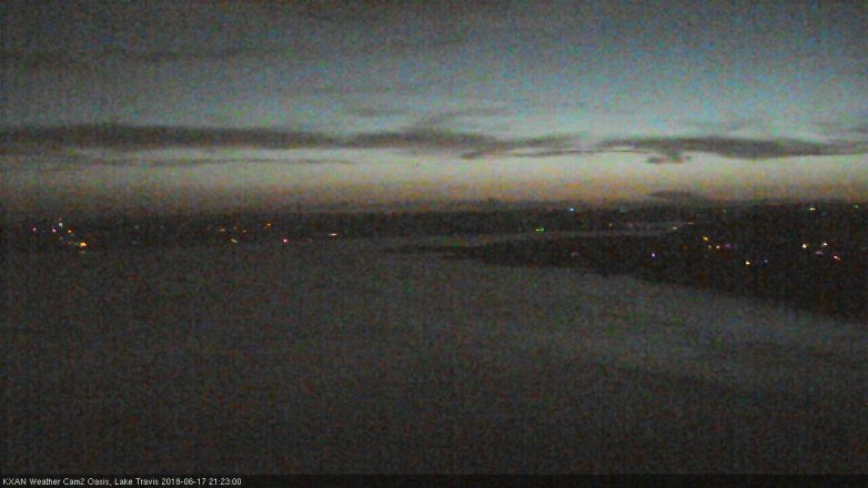 Lake Travis webcam, June 17, 2018 8:25 PM CT