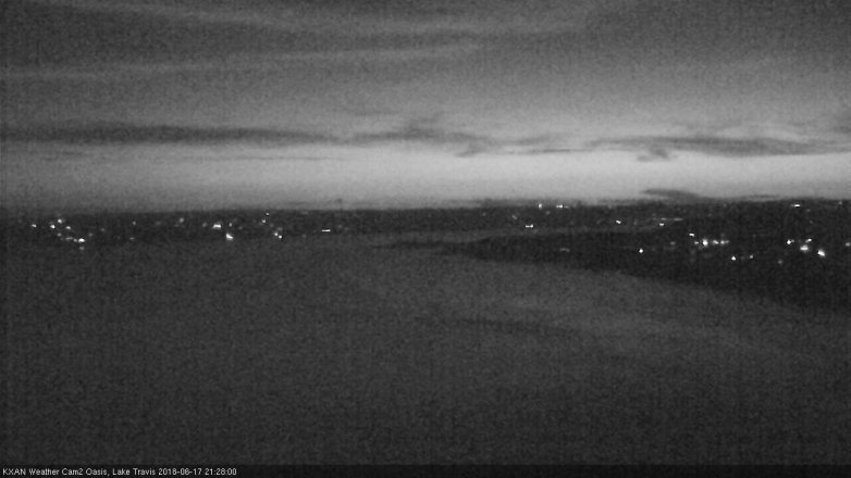 Lake Travis webcam, June 17, 2018 8:30 PM CT