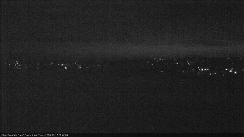 Lake Travis webcam, June 17, 2018 8:45 PM CT