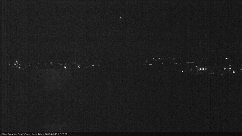 Lake Travis webcam, June 17, 2018 9:25 PM CT