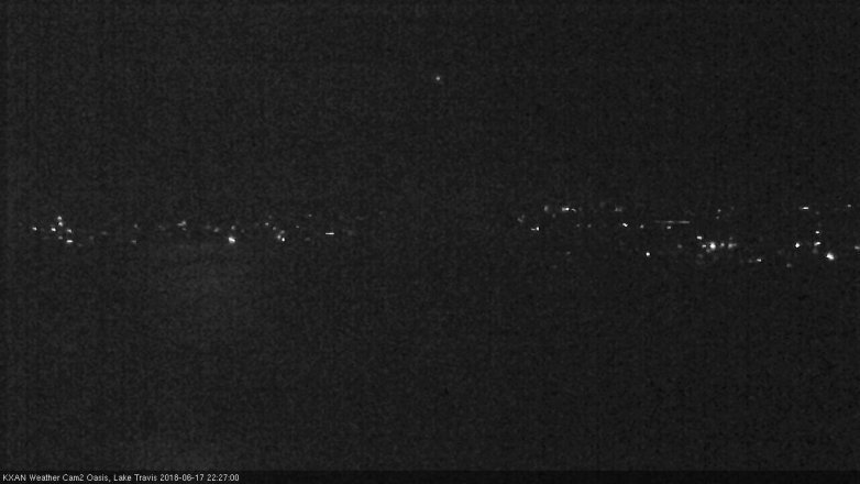 Lake Travis webcam, June 17, 2018 9:30 PM CT