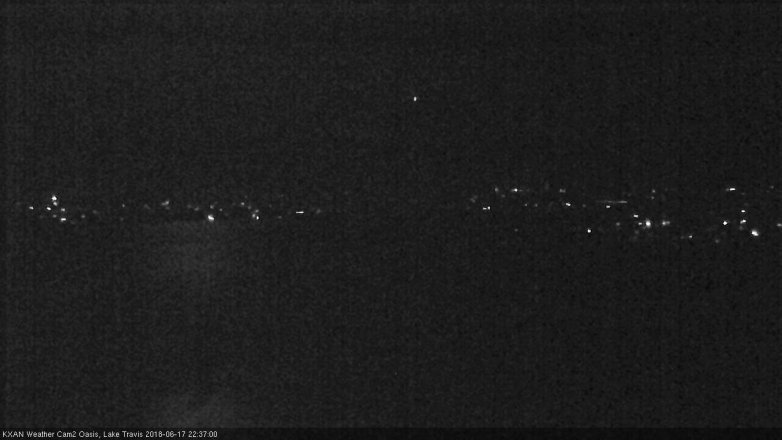 Lake Travis webcam, June 17, 2018 9:40 PM CT