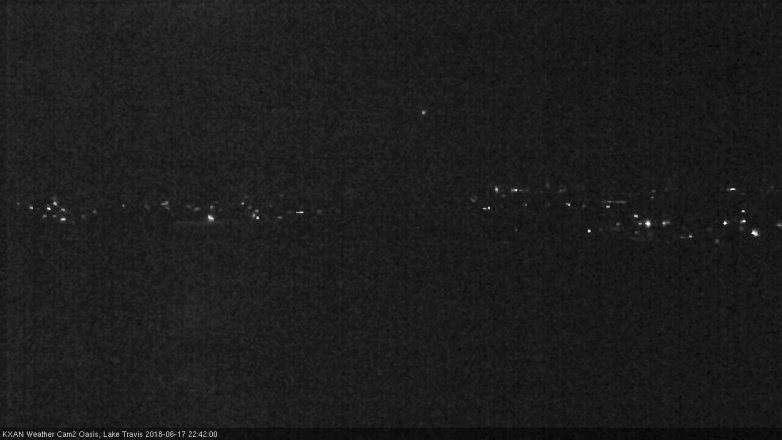 Lake Travis webcam, June 17, 2018 9:45 PM CT
