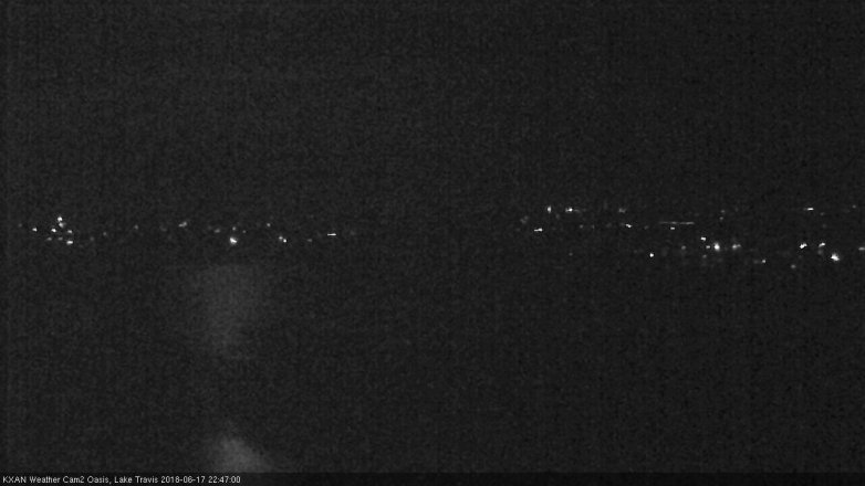 Lake Travis webcam, June 17, 2018 9:50 PM CT