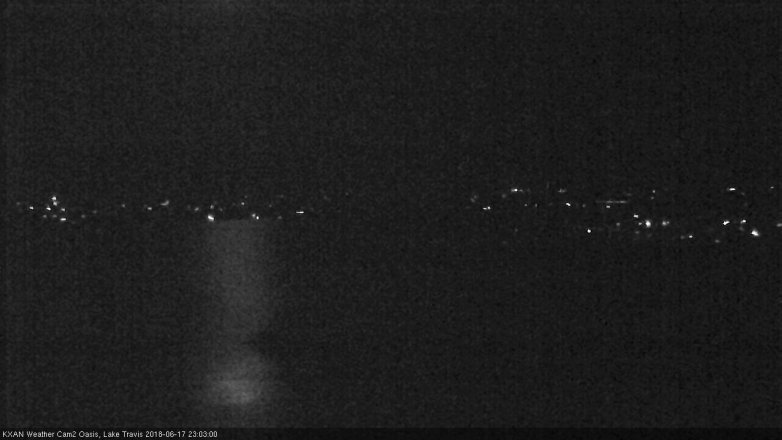 Lake Travis webcam, June 17, 2018 10:05 PM CT