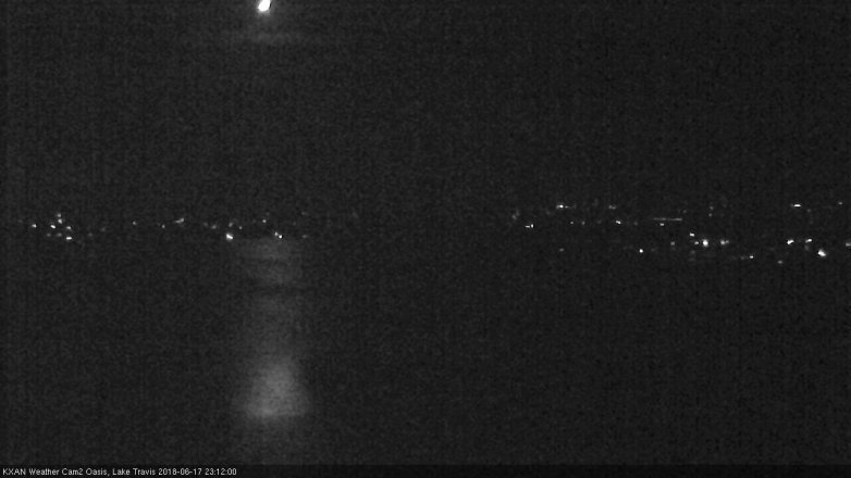 Lake Travis webcam, June 17, 2018 10:15 PM CT