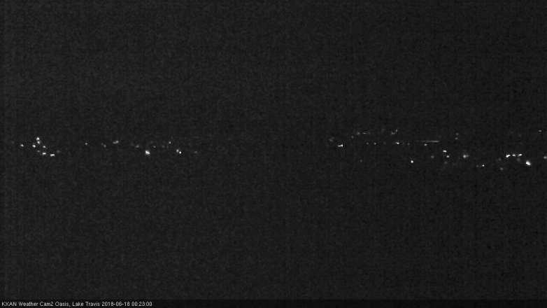 Lake Travis webcam, June 17, 2018 11:25 PM CT