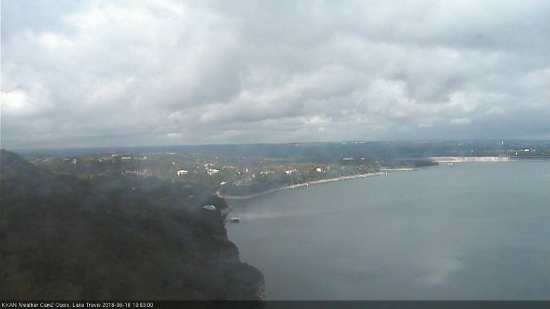 Lake Travis webcam, June 18, 2018 9:05 AM CT
