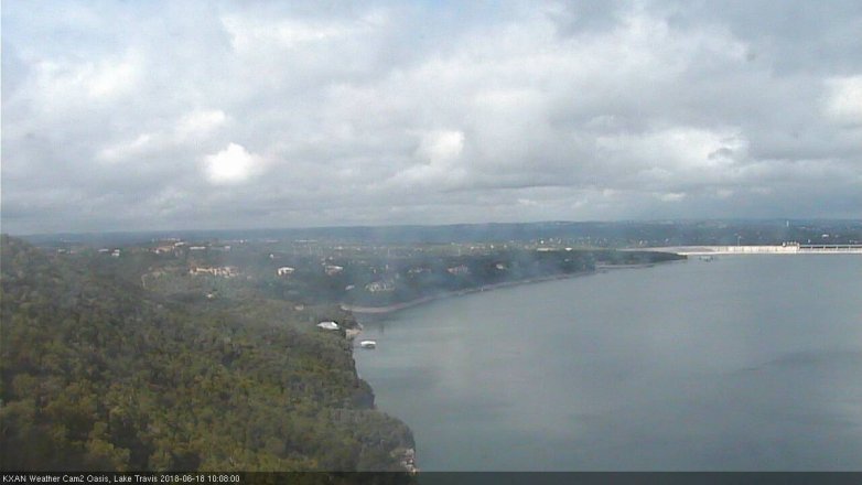 Lake Travis webcam, June 18, 2018 9:10 AM CT