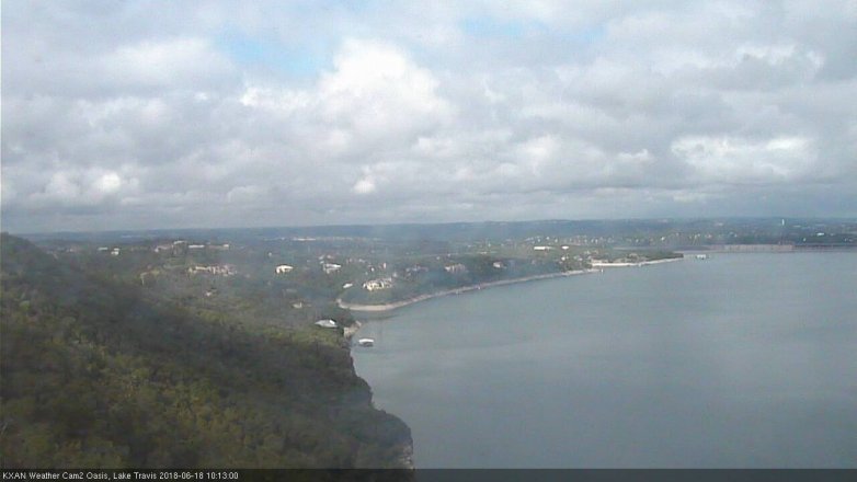 Lake Travis webcam, June 18, 2018 9:15 AM CT