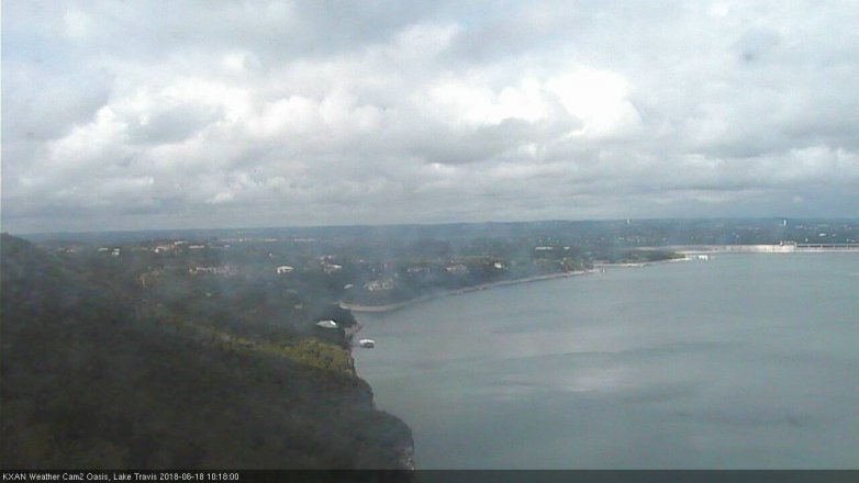 Lake Travis webcam, June 18, 2018 9:20 AM CT