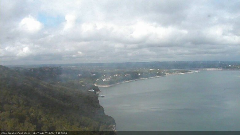Lake Travis webcam, June 18, 2018 9:25 AM CT