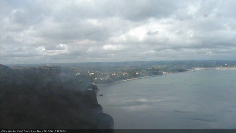 Lake Travis webcam, June 18, 2018 9:30 AM CT