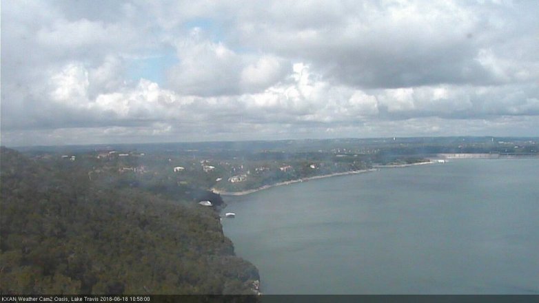 Lake Travis webcam, June 18, 2018 10:00 AM CT