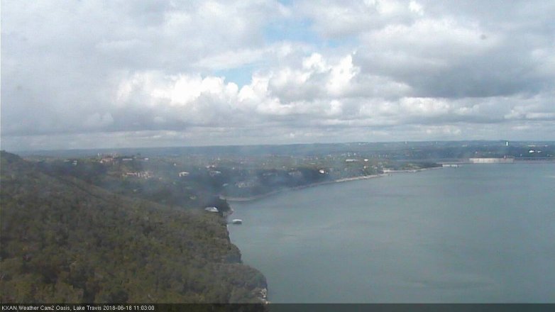 Lake Travis webcam, June 18, 2018 10:05 AM CT