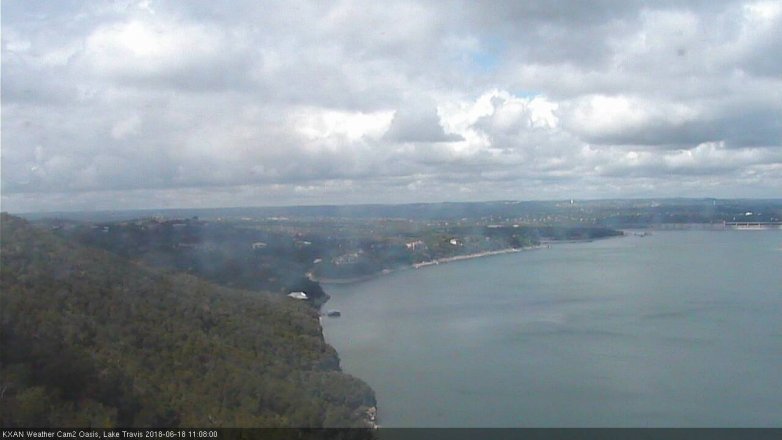 Lake Travis webcam, June 18, 2018 10:10 AM CT