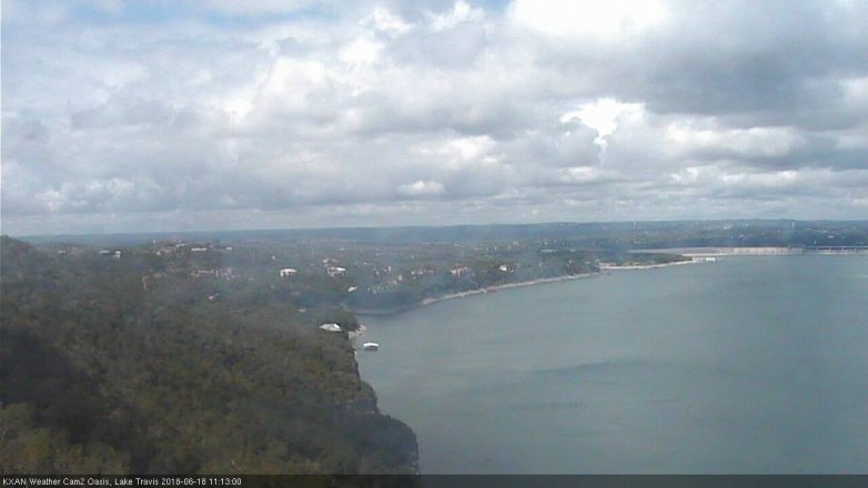 Lake Travis webcam, June 18, 2018 10:15 AM CT