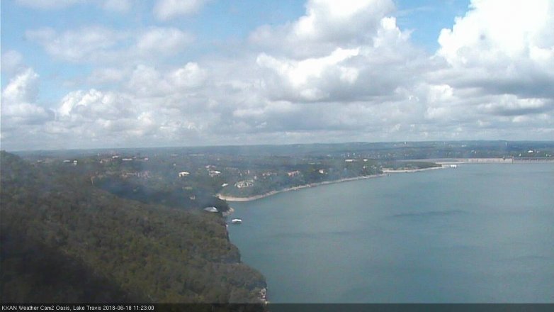 Lake Travis webcam, June 18, 2018 10:25 AM CT