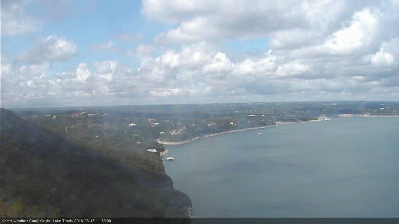 Lake Travis webcam, June 18, 2018 10:35 AM CT