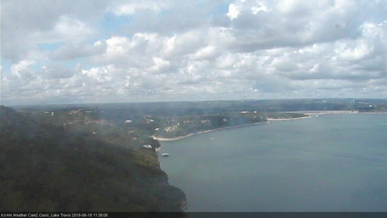 Lake Travis webcam, June 18, 2018 10:40 AM CT