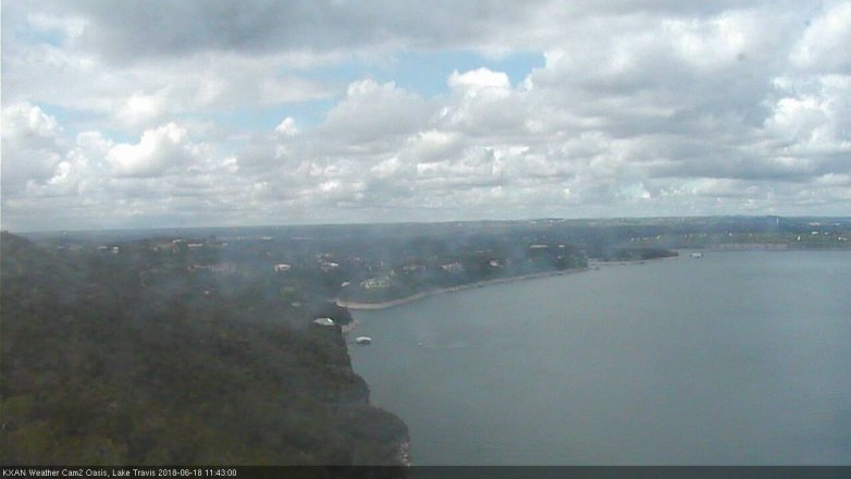 Lake Travis webcam, June 18, 2018 10:45 AM CT