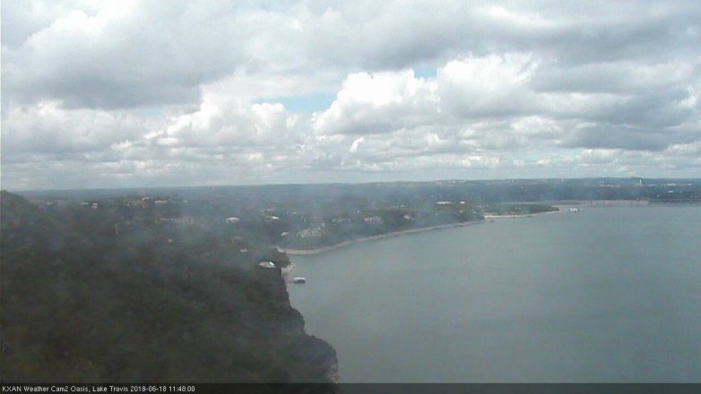 Lake Travis webcam, June 18, 2018 10:50 AM CT