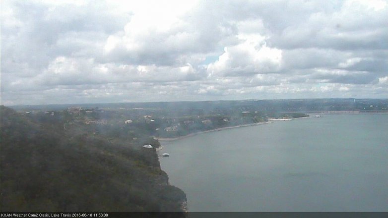 Lake Travis webcam, June 18, 2018 10:55 AM CT
