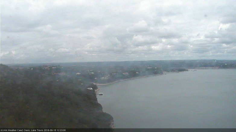 Lake Travis webcam, June 18, 2018 11:25 AM CT