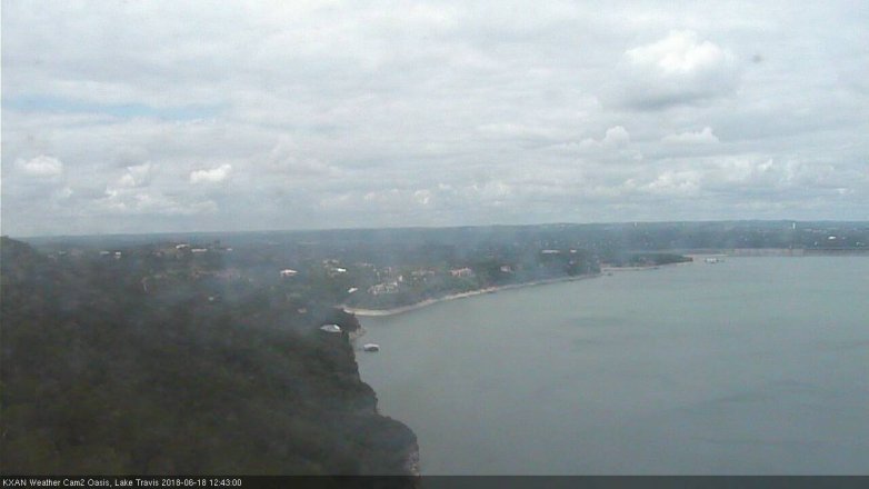 Lake Travis webcam, June 18, 2018 11:45 AM CT
