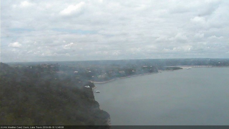 Lake Travis webcam, June 18, 2018 11:50 AM CT