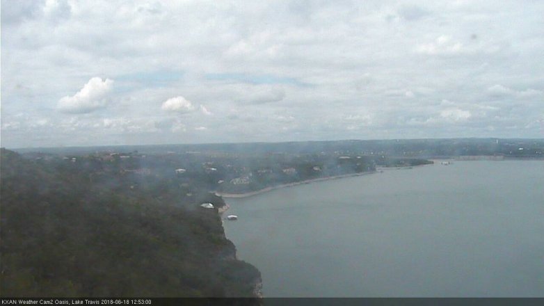 Lake Travis webcam, June 18, 2018 11:55 AM CT