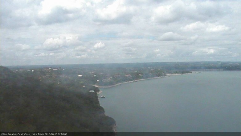 Lake Travis webcam, June 18, 2018 12:00 PM CT
