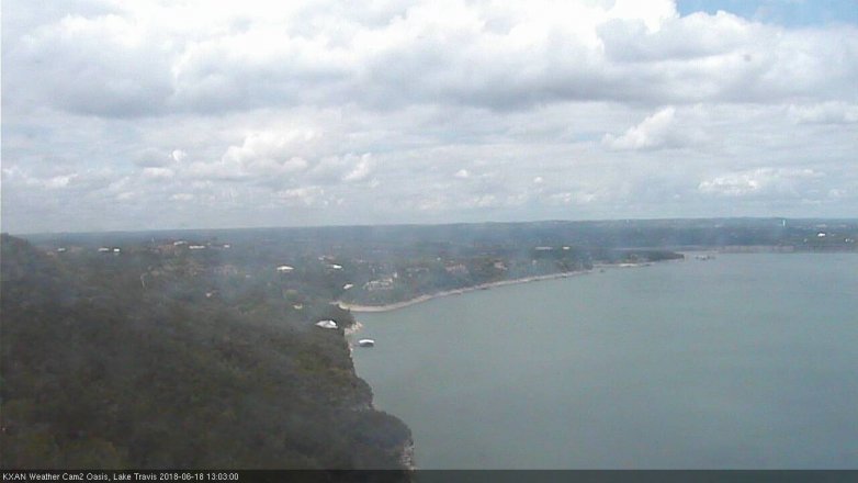 Lake Travis webcam, June 18, 2018 12:05 PM CT