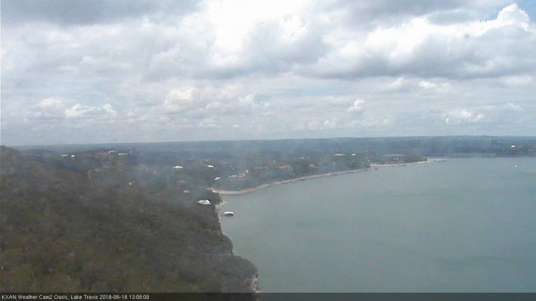 Lake Travis webcam, June 18, 2018 12:10 PM CT