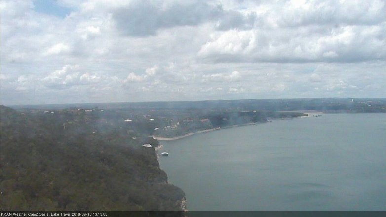 Lake Travis webcam, June 18, 2018 12:15 PM CT