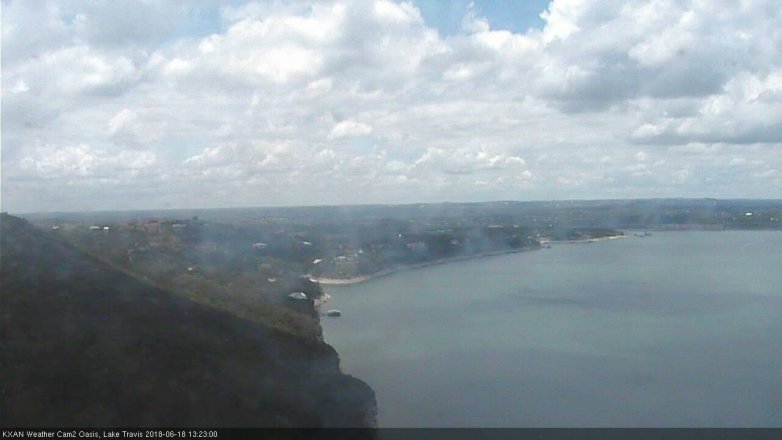Lake Travis webcam, June 18, 2018 12:25 PM CT