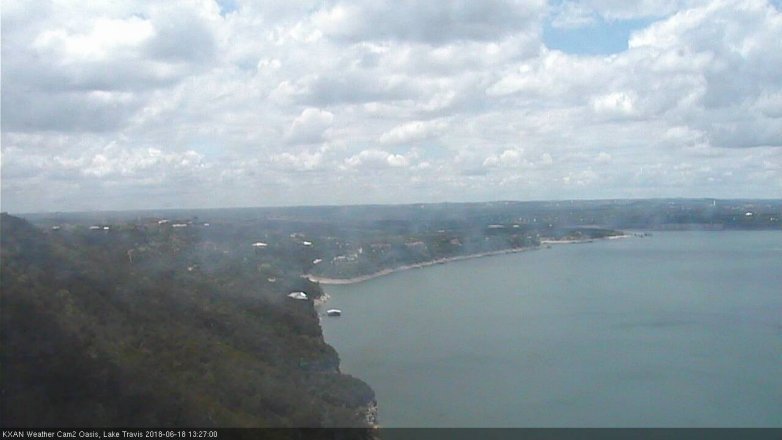 Lake Travis webcam, June 18, 2018 12:30 PM CT